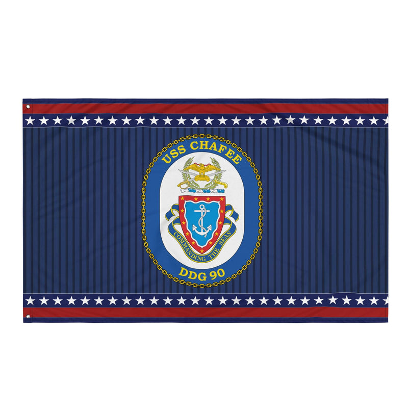 Patriotic USS Chafee (DDG-90) Ship's Crest Wall Flag
