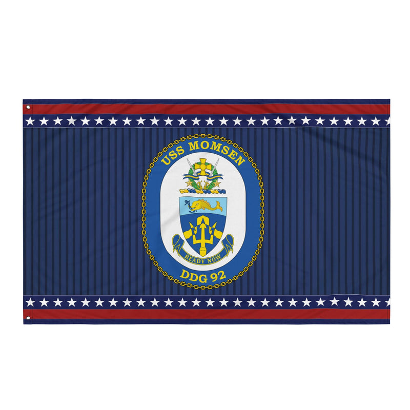Patriotic USS Momsen (DDG-92) Ship's Crest Wall Flag