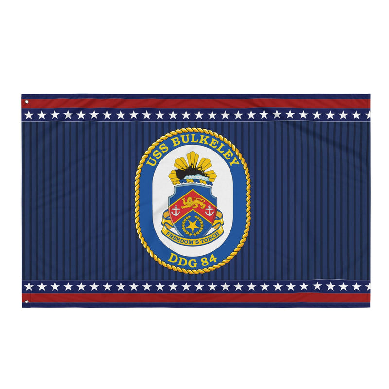 Patriotic USS Bulkeley (DDG-84) Ship's Crest Wall Flag