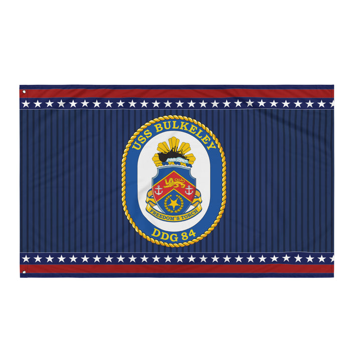 Patriotic USS Bulkeley (DDG-84) Ship's Crest Wall Flag Tactically Acquired Default Title  