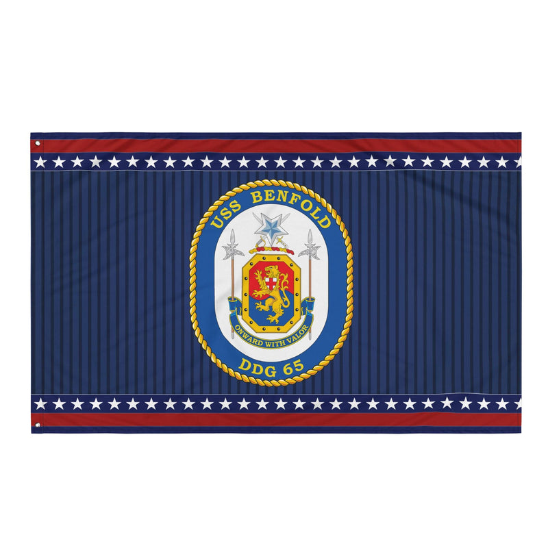 Patriotic USS Benfold (DDG-65) Ship's Crest Wall Flag