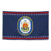 Patriotic USS Benfold (DDG-65) Ship's Crest Wall Flag Tactically Acquired   