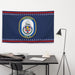 Patriotic USS Barry (DDG-52) Ship's Crest Wall Flag Tactically Acquired   