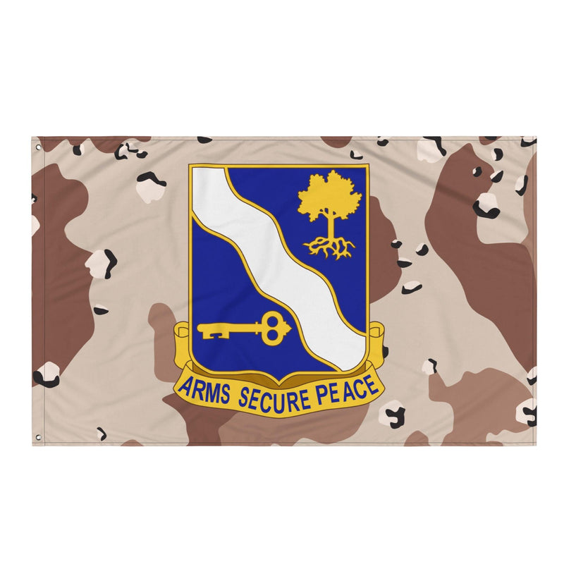 U.S. Army 143rd Infantry Regiment Chocolate-Chip Camo Flag