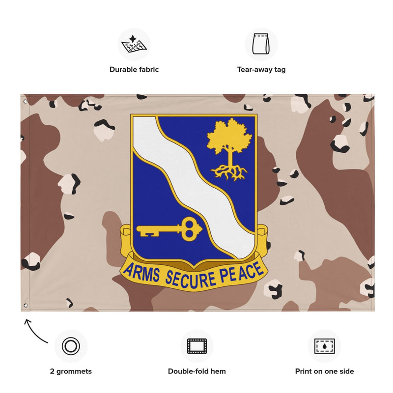 U.S. Army 143rd Infantry Regiment Chocolate-Chip Camo Flag