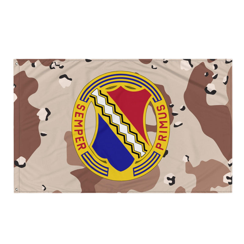 U.S. Army 1st Infantry Regiment Chocolate-Chip Camo Flag
