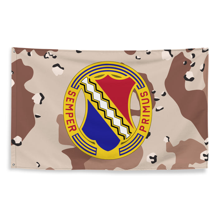 U.S. Army 1st Infantry Regiment Chocolate-Chip Camo Flag Tactically Acquired   