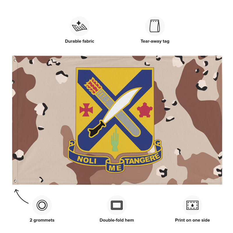 U.S. Army 2nd Infantry Regiment Chocolate-Chip Camo Flag