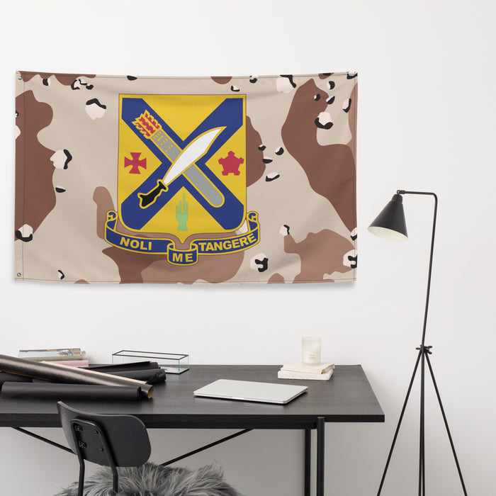 U.S. Army 2nd Infantry Regiment Chocolate-Chip Camo Flag Tactically Acquired   