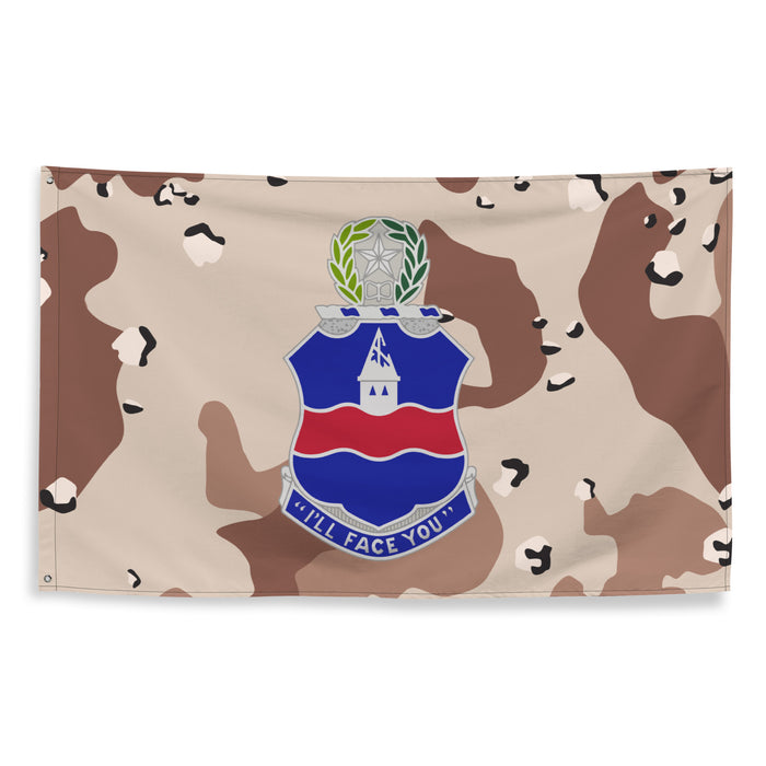 U.S. Army 142nd Infantry Regiment Chocolate-Chip Camo Flag Tactically Acquired   