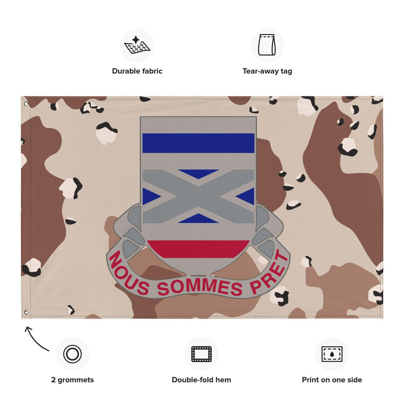 U.S. Army 199th Infantry Regiment Chocolate-Chip Camo Flag