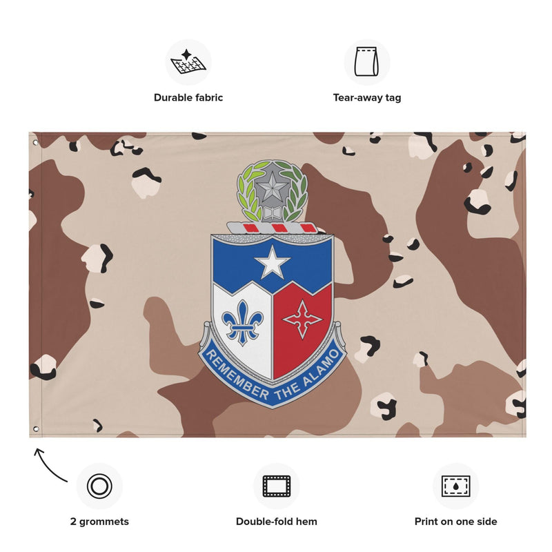 U.S. Army 141st Infantry Regiment Chocolate-Chip Camo Flag