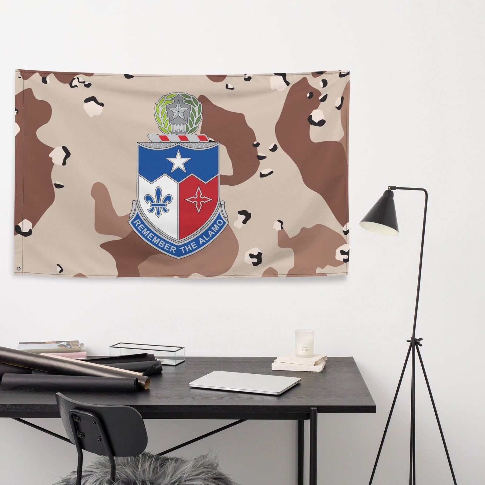 U.S. Army 141st Infantry Regiment Chocolate-Chip Camo Flag Tactically Acquired   