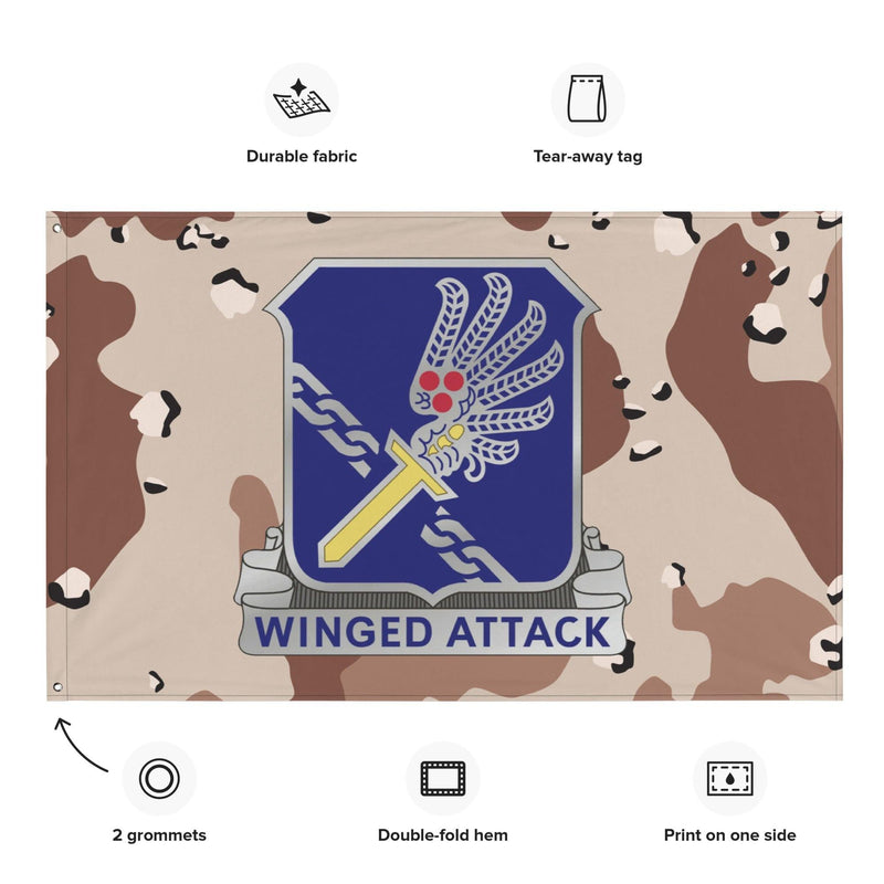 U.S. Army 188th Infantry Regiment Chocolate-Chip Camo Flag