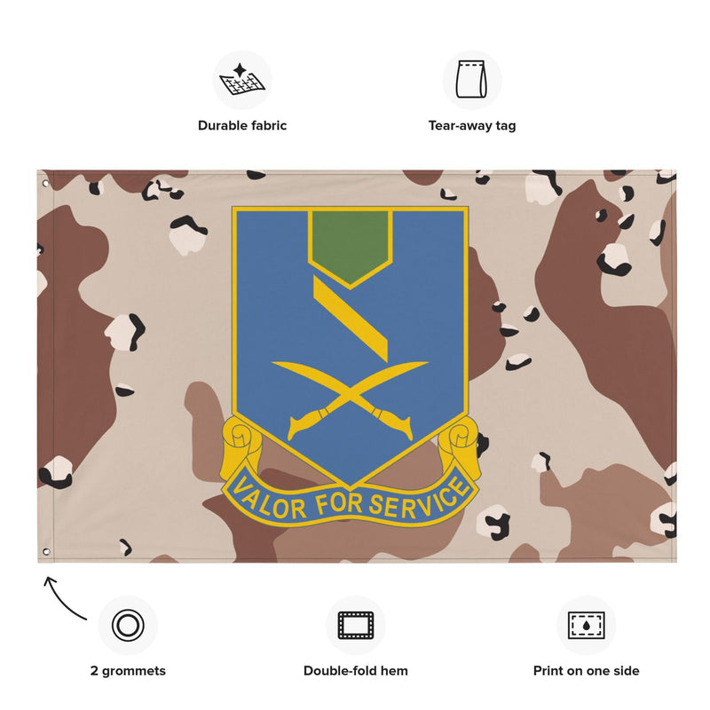 U.S. Army 137th Infantry Regiment Chocolate-Chip Camo Flag