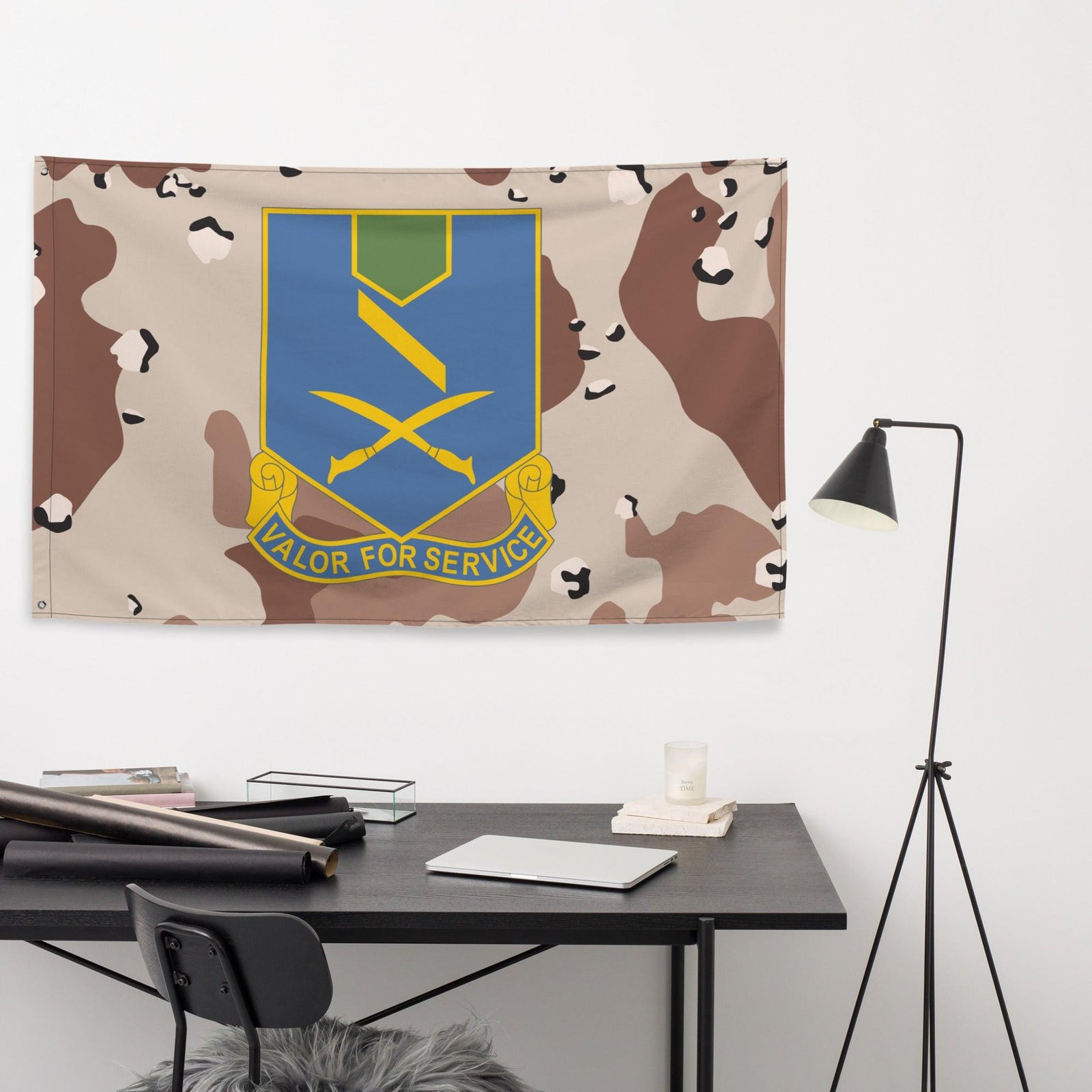 U.S. Army 137th Infantry Regiment Chocolate-Chip Camo Flag Tactically Acquired   