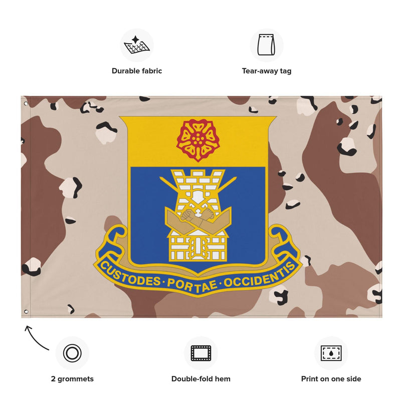 U.S. Army 186th Infantry Regiment Chocolate-Chip Camo Flag