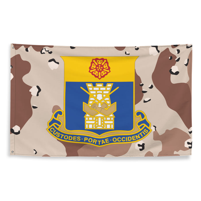 U.S. Army 186th Infantry Regiment Chocolate-Chip Camo Flag Tactically Acquired   