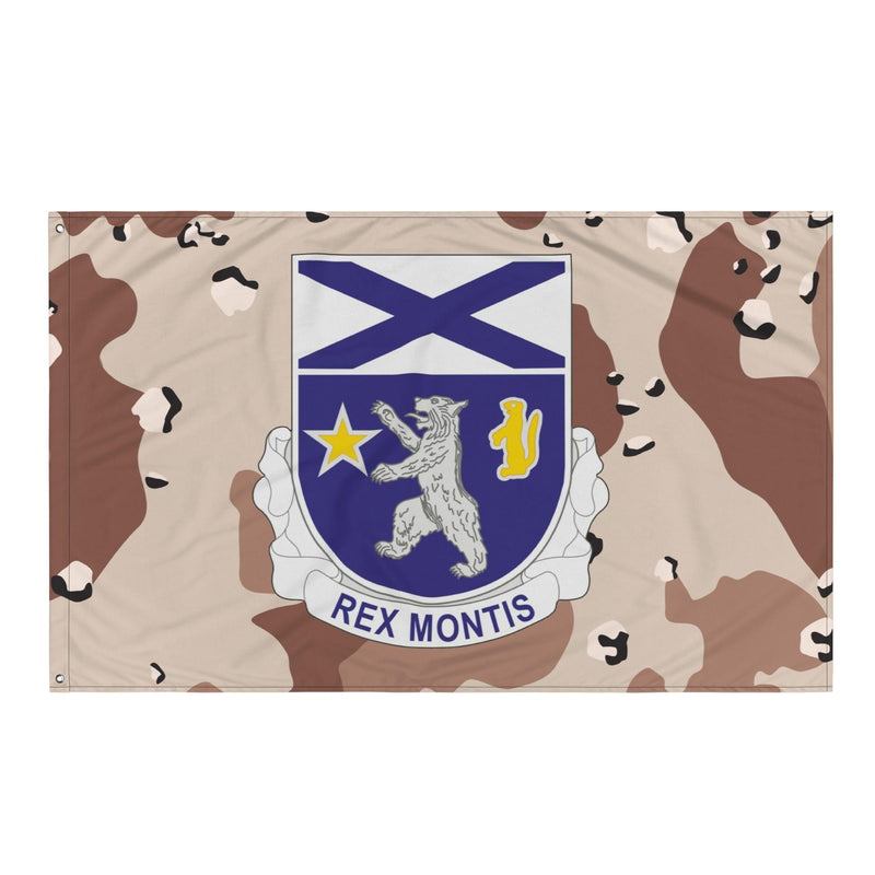 U.S. Army 136th Infantry Regiment Chocolate-Chip Camo Flag