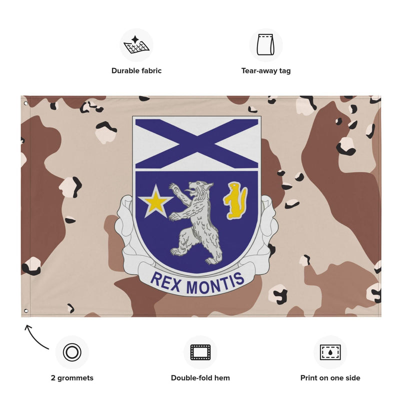 U.S. Army 136th Infantry Regiment Chocolate-Chip Camo Flag