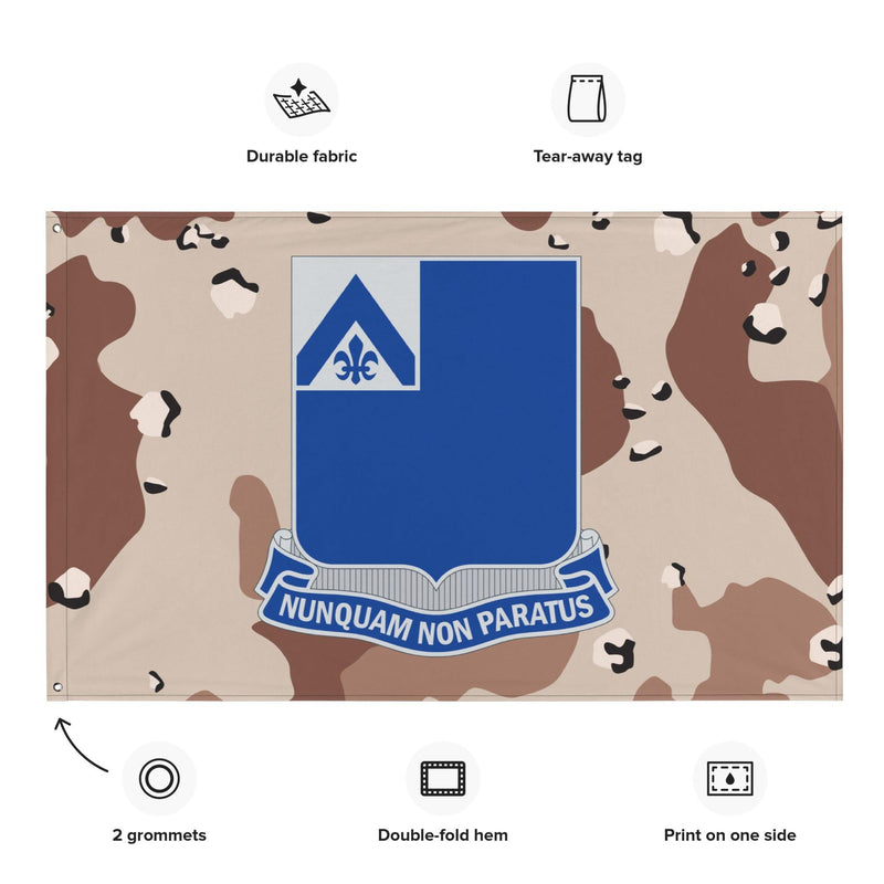U.S. Army 185th Infantry Regiment Chocolate-Chip Camo Flag