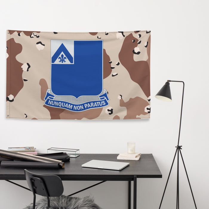U.S. Army 185th Infantry Regiment Chocolate-Chip Camo Flag Tactically Acquired   