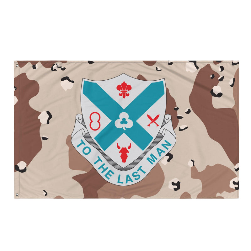 U.S. Army 135th Infantry Regiment Chocolate-Chip Camo Flag