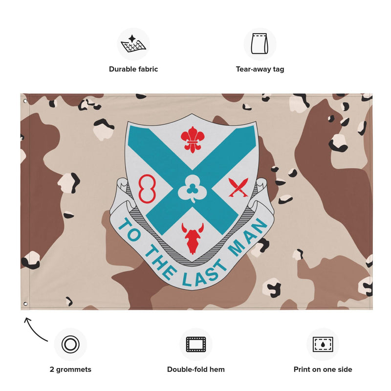 U.S. Army 135th Infantry Regiment Chocolate-Chip Camo Flag