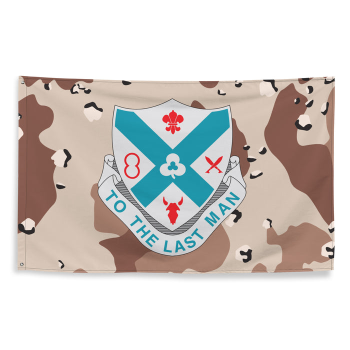 U.S. Army 135th Infantry Regiment Chocolate-Chip Camo Flag Tactically Acquired   