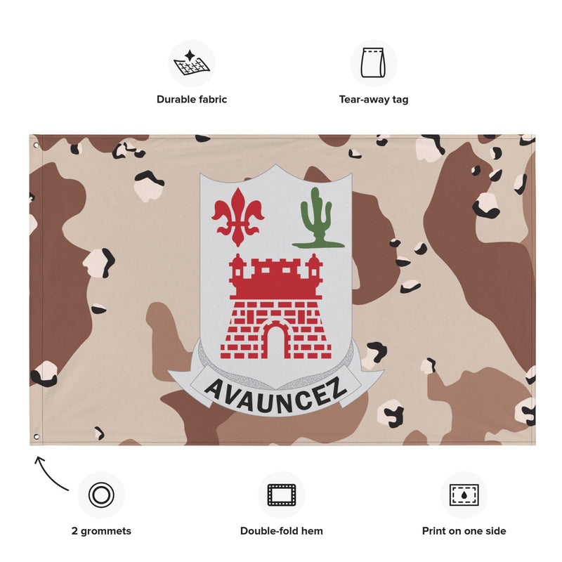 U.S. Army 133rd Infantry Regiment Chocolate-Chip Camo Flag