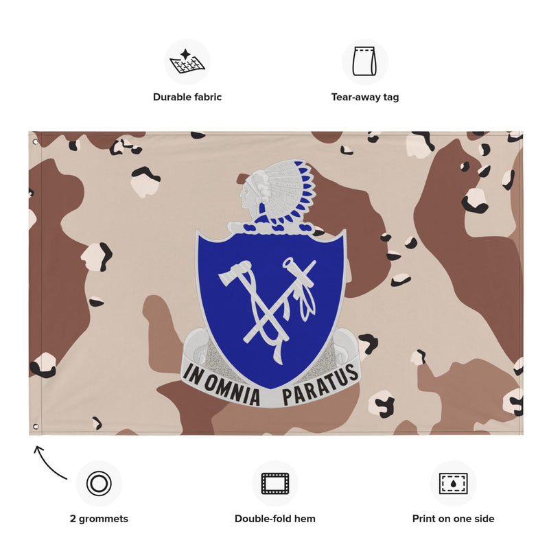 U.S. Army 179th Infantry Regiment Chocolate-Chip Camo Flag