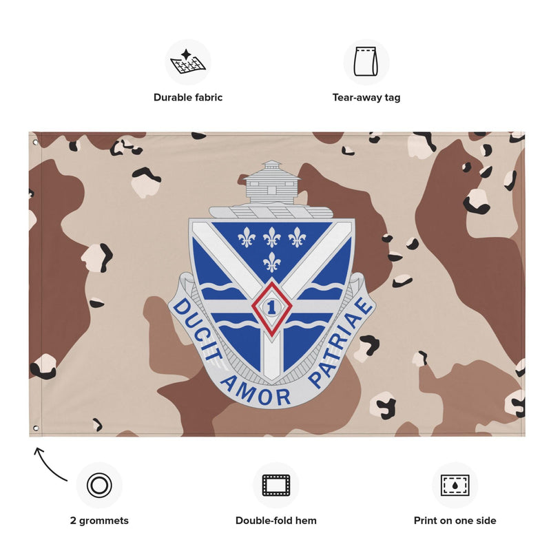 U.S. Army 131st Infantry Regiment Chocolate-Chip Camo Flag