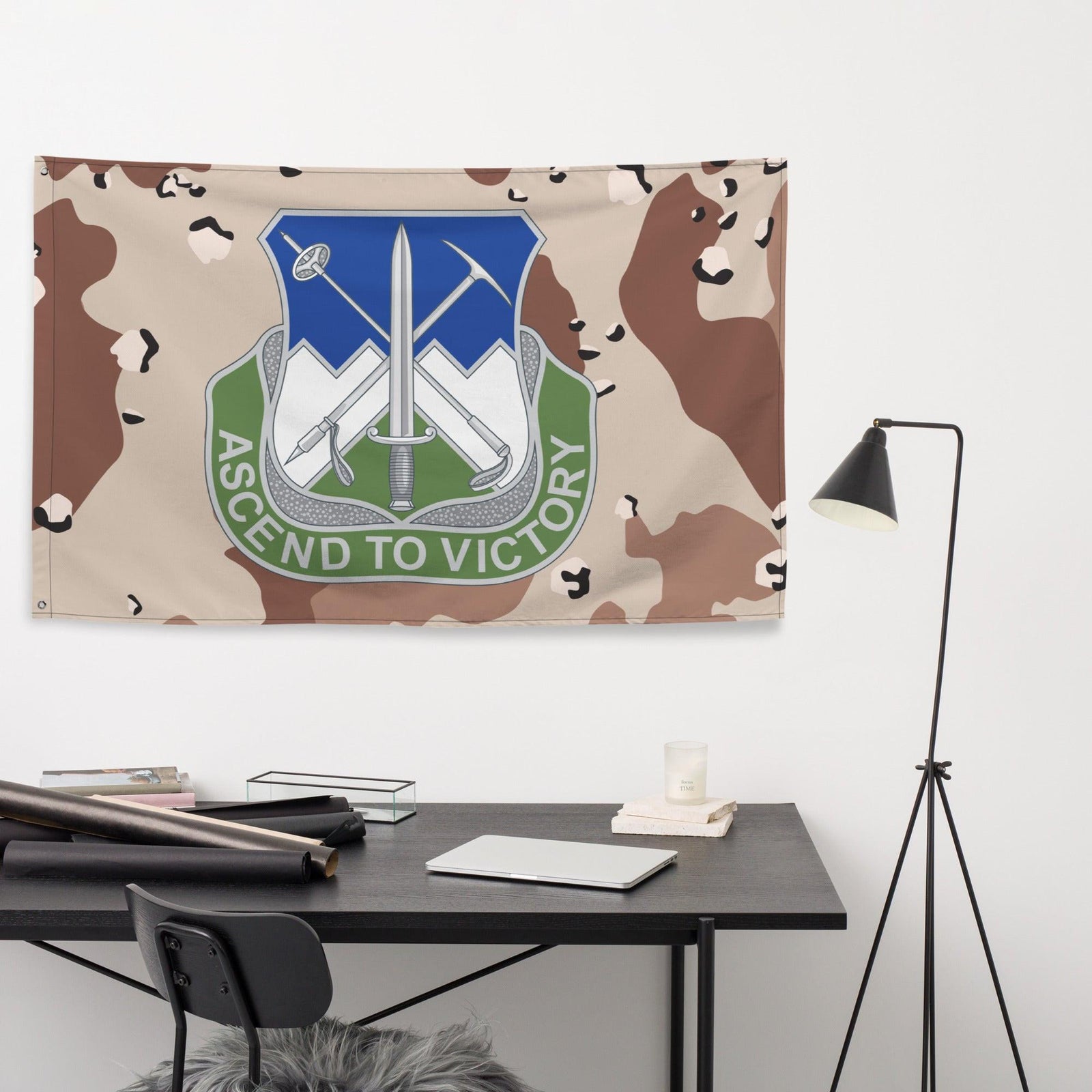 U.S. Army 172nd Infantry Regiment Chocolate-Chip Camo Flag Tactically Acquired   