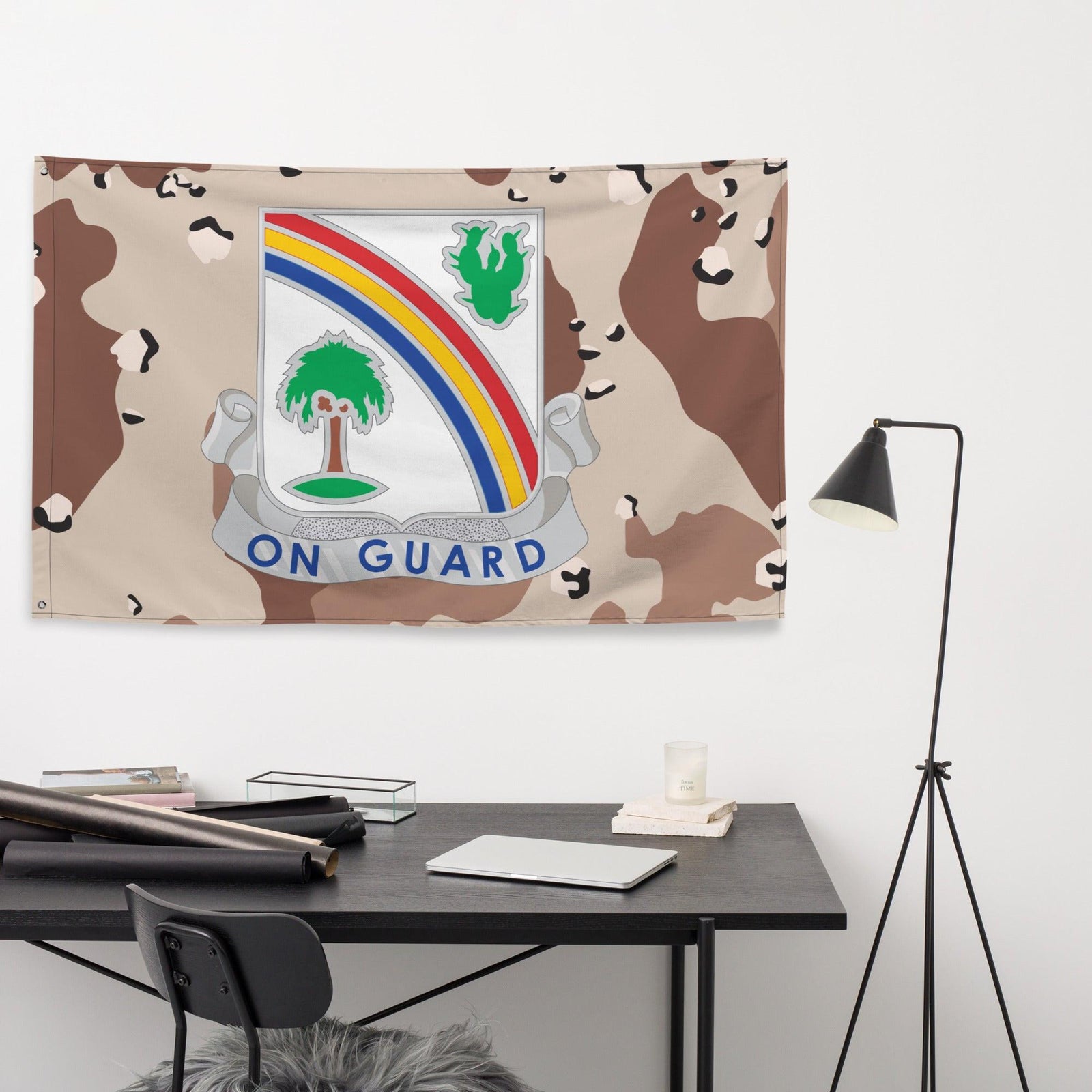 U.S. Army 168th Infantry Regiment Chocolate-Chip Camo Flag Tactically Acquired   