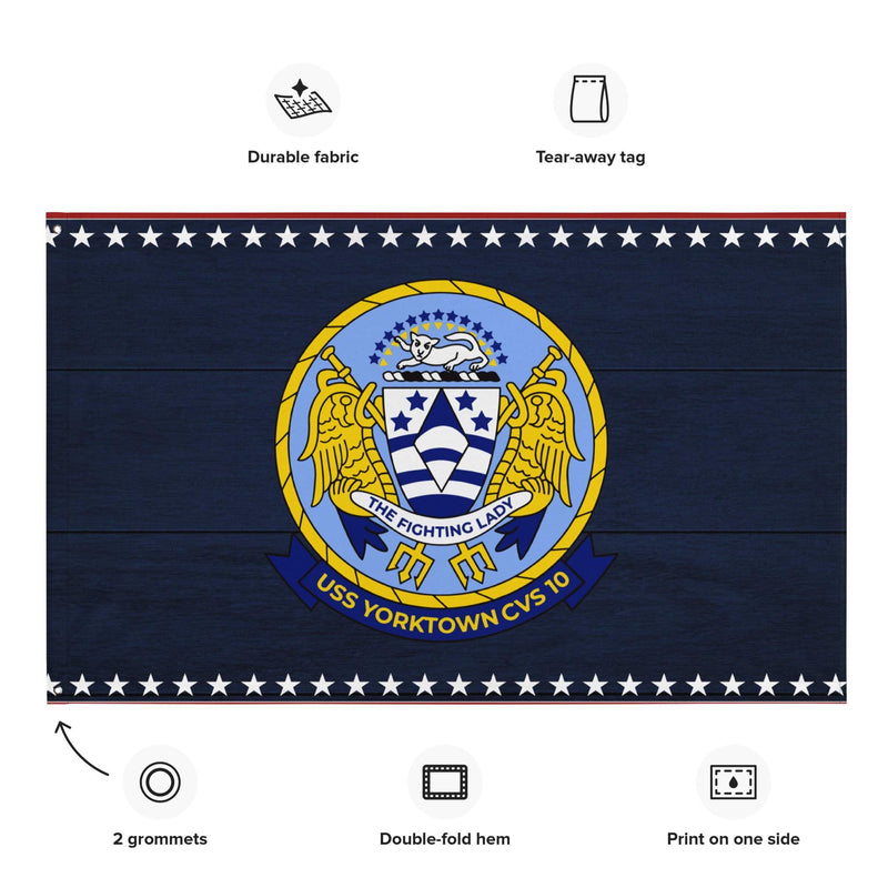 USS Yorktown (CVS-10) Essex-class Carrier Flag