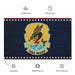 Patriotic USS Wasp (CV-18) Aircraft Carrier Wall Flag Tactically Acquired   