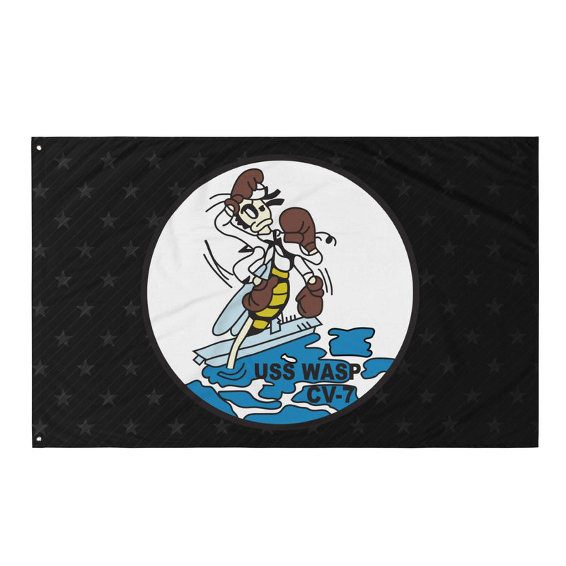 USS Wasp (CV-7) Aircraft Carrier Black Flag