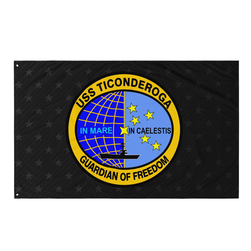 USS Ticonderoga (CV-14) Aircraft Carrier Black Flag