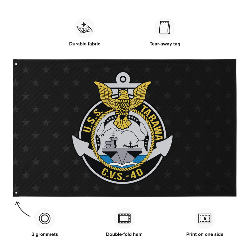 USS Tarawa (CVS-40) Aircraft Carrier Black Flag