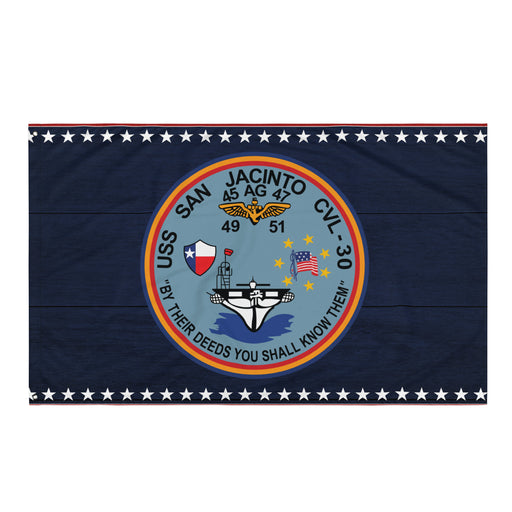 Patriotic USS San Jacinto (CVL-30) Aircraft Carrier Flag Tactically Acquired Default Title  