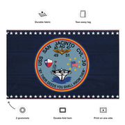 Patriotic USS San Jacinto (CVL-30) Aircraft Carrier Flag Tactically Acquired   
