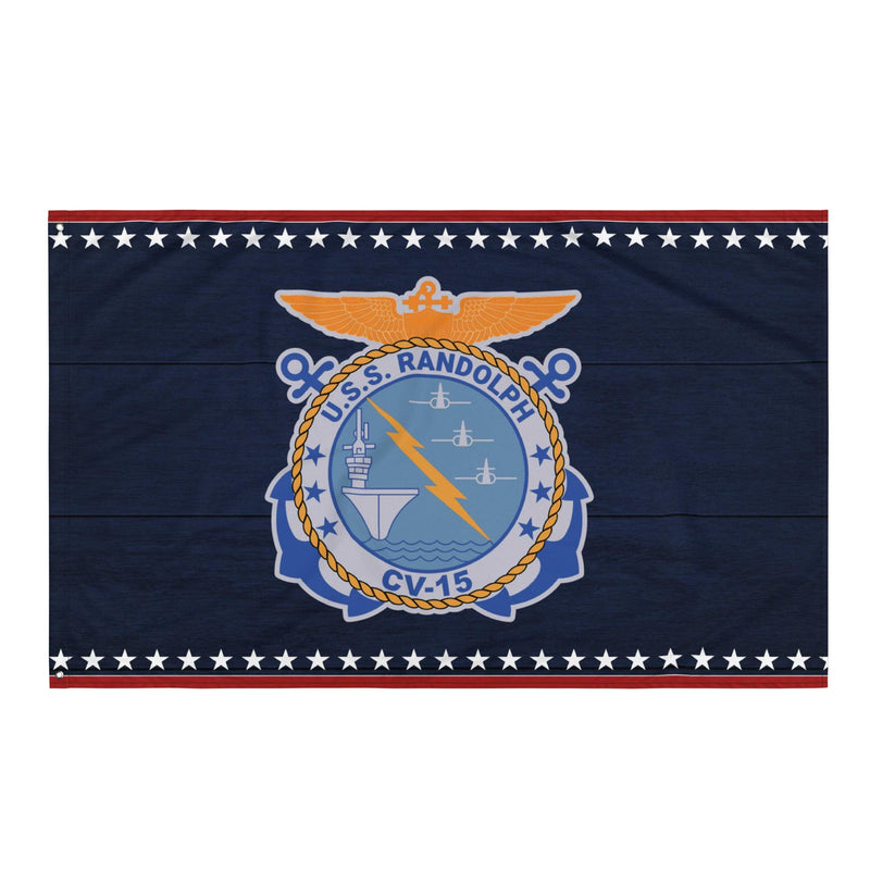 Patriotic USS Randolph (CV-15) Aircraft Carrier Flag