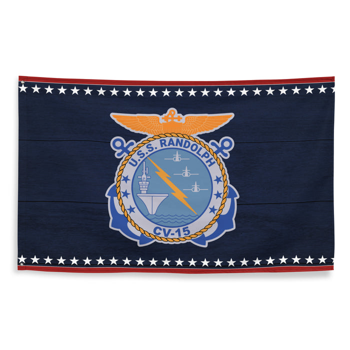 Patriotic USS Randolph (CV-15) Aircraft Carrier Flag Tactically Acquired   