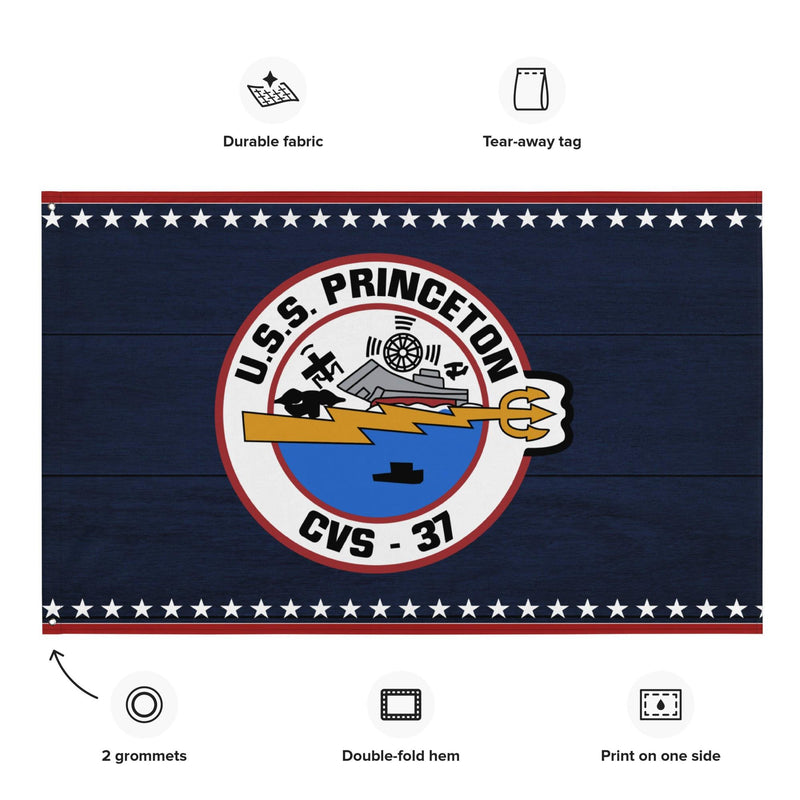 Patriotic USS Princeton (CV-37) Aircraft Carrier Flag