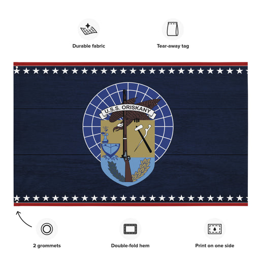 Patriotic USS Oriskany (CV-34) Aircraft Carrier Flag Tactically Acquired   