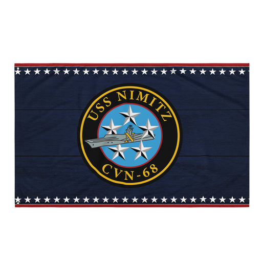 Patriotic USS Nimitz (CVN-68) Aircraft Carrier Flag Tactically Acquired Default Title  