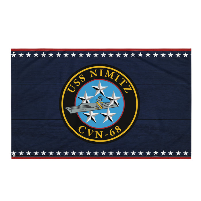 Patriotic USS Nimitz (CVN-68) Aircraft Carrier Flag Tactically Acquired Default Title  