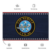Patriotic USS Nimitz (CVN-68) Aircraft Carrier Flag Tactically Acquired   