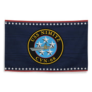Patriotic USS Nimitz (CVN-68) Aircraft Carrier Flag Tactically Acquired   