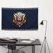 Patriotic USS Leyte (CV-32) Ship's Crest Emblem Wall Flag Tactically Acquired   